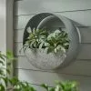Dunelm Round Wall Planter Galvanised