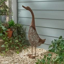 Dunelm Rusty Metal Duck Large Ornament