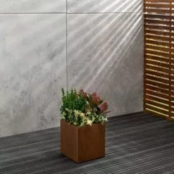 Dunelm Rust Effect Square Planter