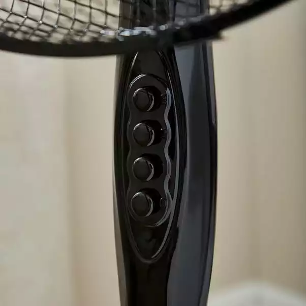 Dunelm 16inch Black Pedestal Fan 2 Dunelm 16inch Black Pedestal Fan - Image 2