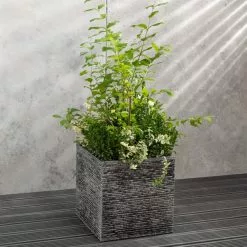 Strata Large 38cm Square Slate Planter