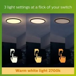 Philips Superslim Integrated LED Outdoor Ceiling Light, Warm White -outdoor lighting Sales Store 30838295 alt04