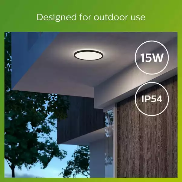 Philips Superslim Integrated LED Outdoor Ceiling Light, Cool White 6 Philips Superslim Integrated LED Outdoor Ceiling Light, Cool White - Image 6