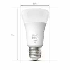 Philips HUE Smart 9.5 Watt ES LED Dimmable GLS Bulb 2 Pack -outdoor lighting Sales Store 30838351 alt02