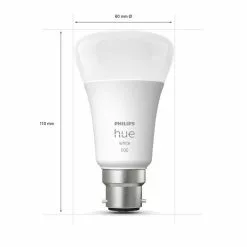 Philips HUE Smart 9.5 Watt BC LED Dimmable GLS Bulb 2 Pack -outdoor lighting Sales Store 30838352 alt02