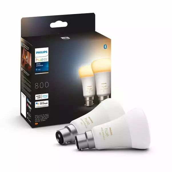 Philips HUE Smart 6 Watt BC LED Dimmable GLS Bulb 2 Pack 1 Philips HUE Smart 6 Watt BC LED Dimmable GLS Bulb 2 Pack