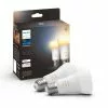 Philips HUE Smart 8 Watt ES LED Tunable GLS Bulb 2 Pack
