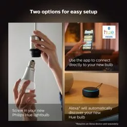 Philips HUE Smart 8 Watt ES LED Tunable GLS Bulb 2 Pack 10 Philips HUE Smart 8 Watt ES LED Tunable GLS Bulb 2 Pack -outdoor lighting Sales Store 30838359 alt04