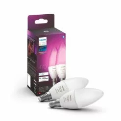 Philips HUE Smart 4 Watt SES LED Colour Changing Candle Bulb 2 Pack